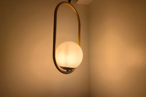 Photo industrial swing arm wall lamp